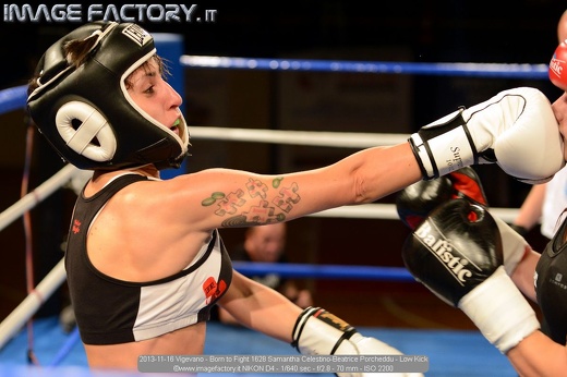 2013-11-16 Vigevano - Born to Fight 1628 Samantha Celestino-Beatrice Porcheddu - Low Kick